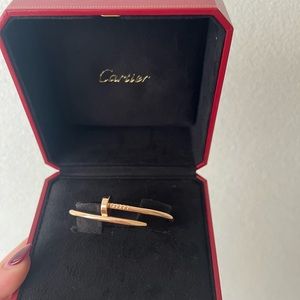 Cartier Juste Un Clou bracelet 18k rose gold, Small Model, size 16.